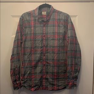 J Crew long sleeve, plaid, button down